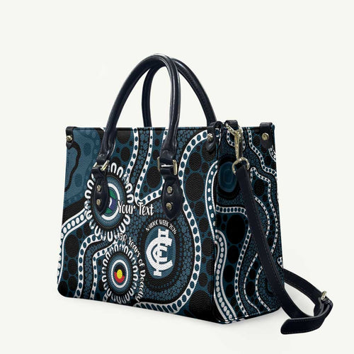 Carlton NAIDOC Week 2026 Personalised Leather Bag 50 Years of Deadly Aboriginal Art