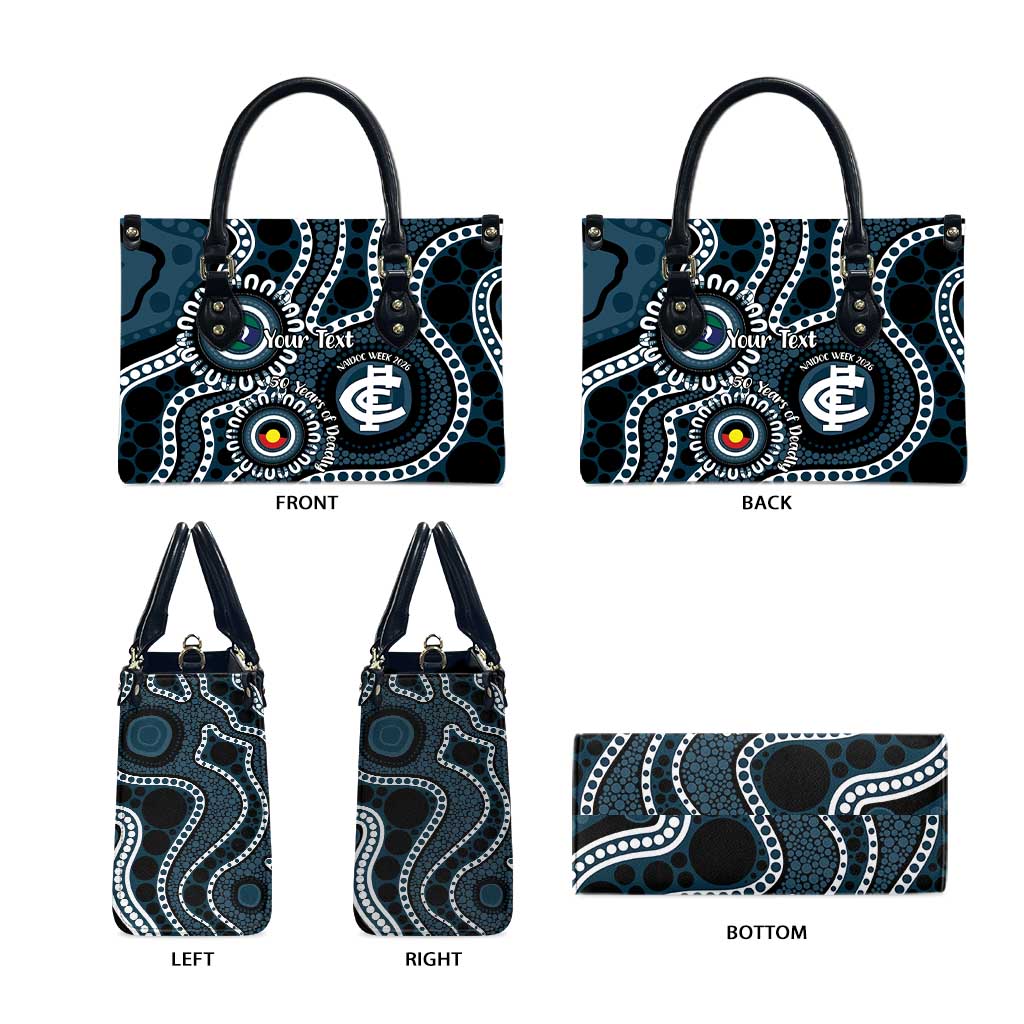 Carlton NAIDOC Week 2026 Personalised Leather Bag 50 Years of Deadly Aboriginal Art