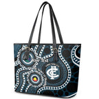 Carlton NAIDOC Week 2026 Personalised Leather Tote Bag 50 Years of Deadly Aboriginal Art