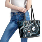 Carlton NAIDOC Week 2026 Personalised Leather Tote Bag 50 Years of Deadly Aboriginal Art