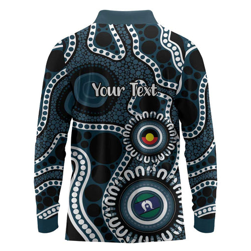 Carlton NAIDOC Week 2026 Personalised Long Sleeve Polo Shirt 50 Years of Deadly Aboriginal Art
