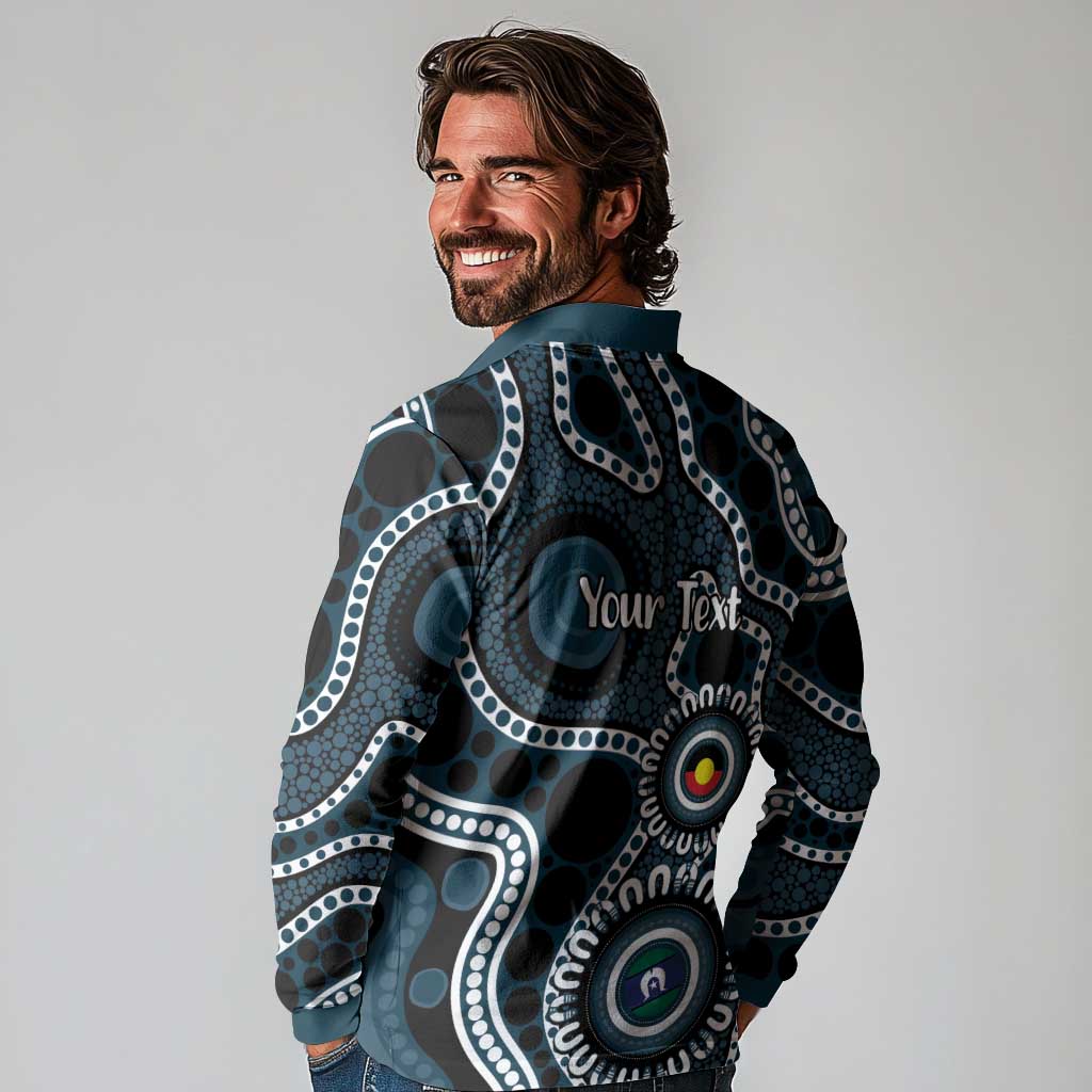 Carlton NAIDOC Week 2026 Personalised Long Sleeve Polo Shirt 50 Years of Deadly Aboriginal Art