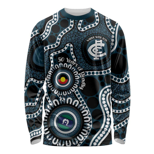 Carlton NAIDOC Week 2026 Personalised Long Sleeve Shirt 50 Years of Deadly Aboriginal Art