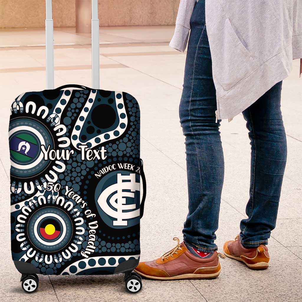 Carlton NAIDOC Week 2026 Personalised Luggage Cover 50 Years of Deadly Aboriginal Art