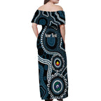 Carlton NAIDOC Week 2026 Personalised Off Shoulder Maxi Dress 50 Years of Deadly Aboriginal Art