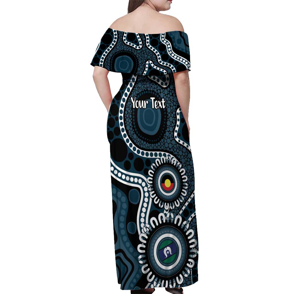 Carlton NAIDOC Week 2026 Personalised Off Shoulder Maxi Dress 50 Years of Deadly Aboriginal Art
