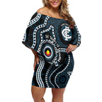 Carlton NAIDOC Week 2026 Personalised Off Shoulder Short Dress 50 Years of Deadly Aboriginal Art