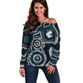 Carlton NAIDOC Week 2026 Personalised Off Shoulder Sweater 50 Years of Deadly Aboriginal Art