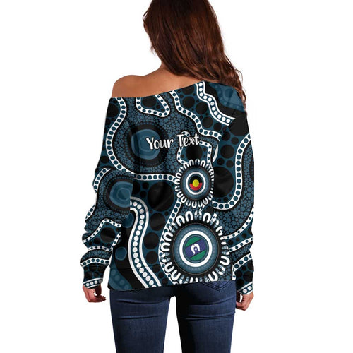Carlton NAIDOC Week 2026 Personalised Off Shoulder Sweater 50 Years of Deadly Aboriginal Art