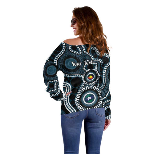 Carlton NAIDOC Week 2026 Personalised Off Shoulder Sweater 50 Years of Deadly Aboriginal Art