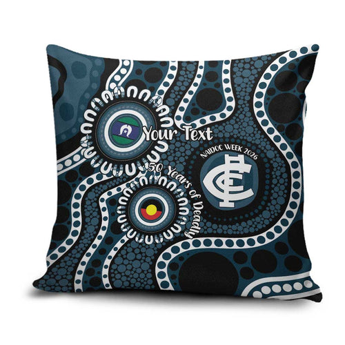 Carlton NAIDOC Week 2026 Personalised Pillow Cover 50 Years of Deadly Aboriginal Art