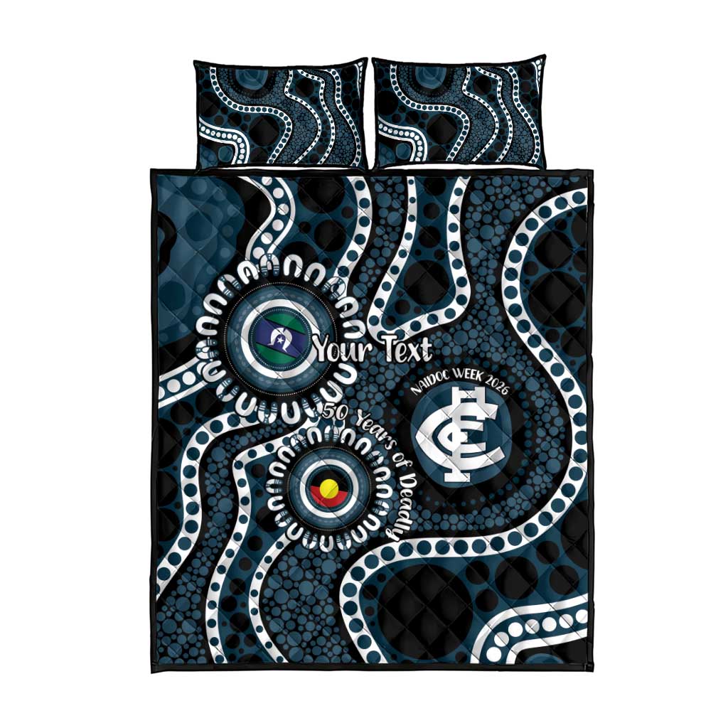 Carlton NAIDOC Week 2026 Personalised Quilt Bed Set 50 Years of Deadly Aboriginal Art