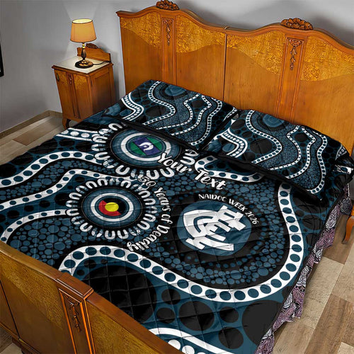 Carlton NAIDOC Week 2026 Personalised Quilt Bed Set 50 Years of Deadly Aboriginal Art