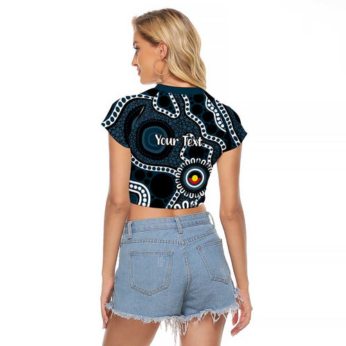 Carlton NAIDOC Week 2026 Personalised Raglan Cropped T Shirt 50 Years of Deadly Aboriginal Art