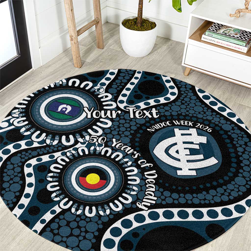 Carlton NAIDOC Week 2026 Personalised Round Carpet 50 Years of Deadly Aboriginal Art