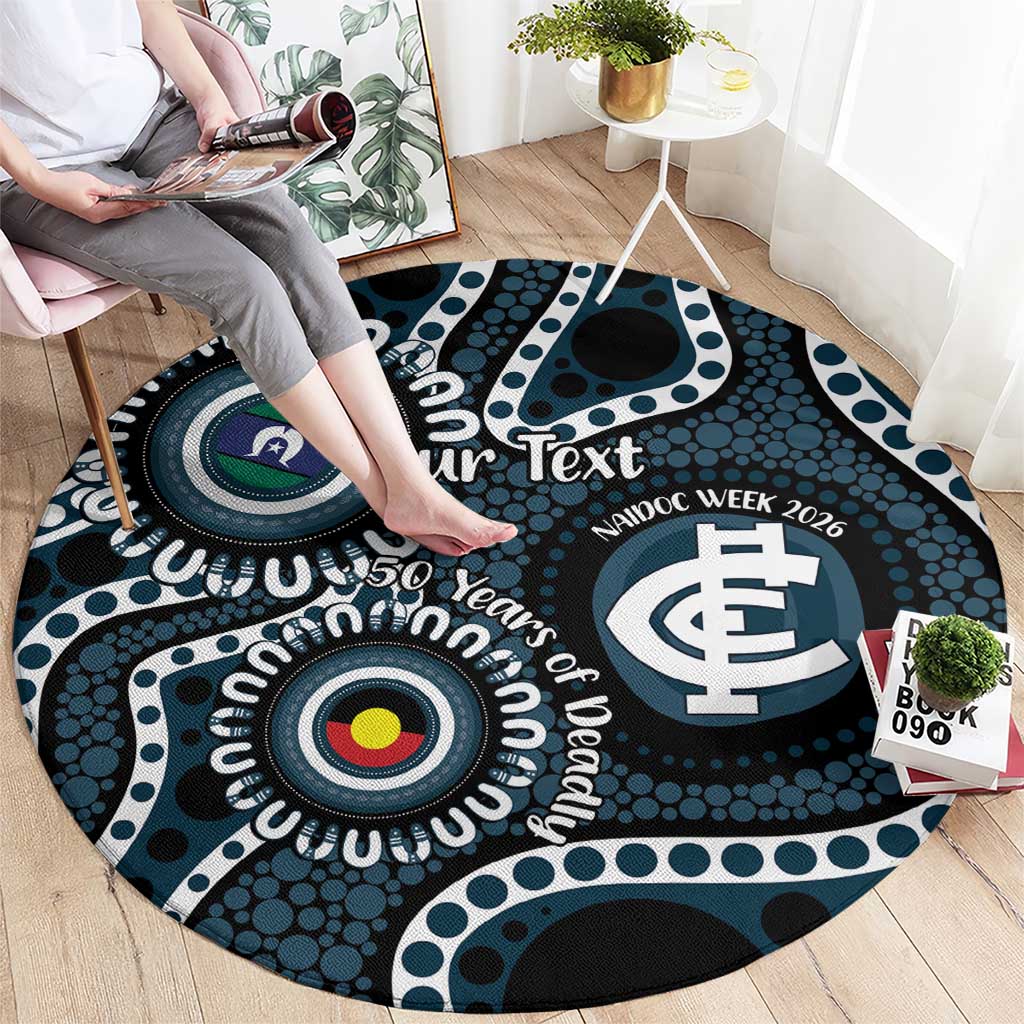 Carlton NAIDOC Week 2026 Personalised Round Carpet 50 Years of Deadly Aboriginal Art