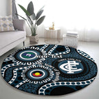 Carlton NAIDOC Week 2026 Personalised Round Carpet 50 Years of Deadly Aboriginal Art
