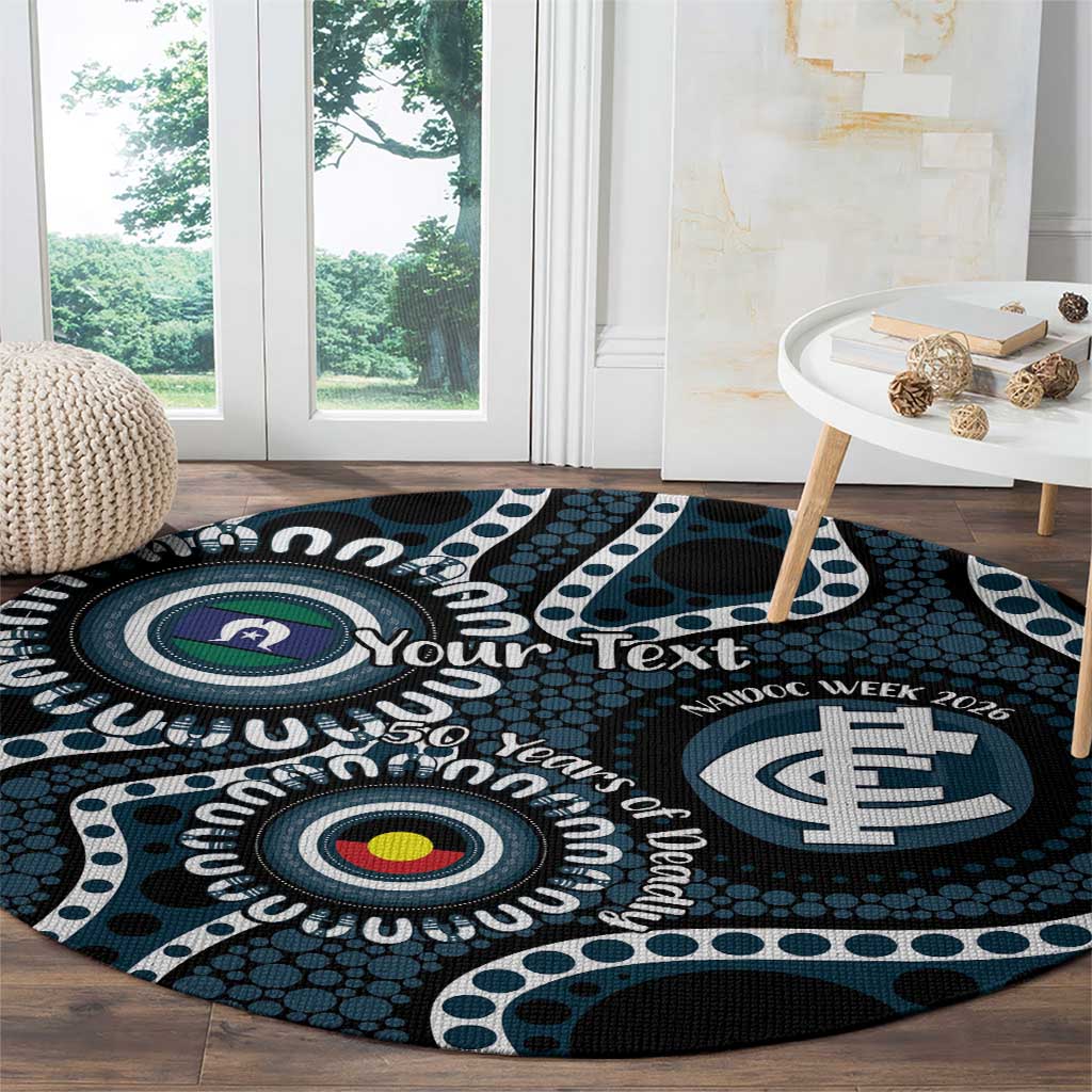 Carlton NAIDOC Week 2026 Personalised Round Carpet 50 Years of Deadly Aboriginal Art