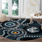 Carlton NAIDOC Week 2026 Personalised Round Carpet 50 Years of Deadly Aboriginal Art