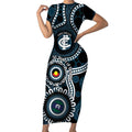 Carlton NAIDOC Week 2026 Personalised Short Sleeve Bodycon Dress 50 Years of Deadly Aboriginal Art