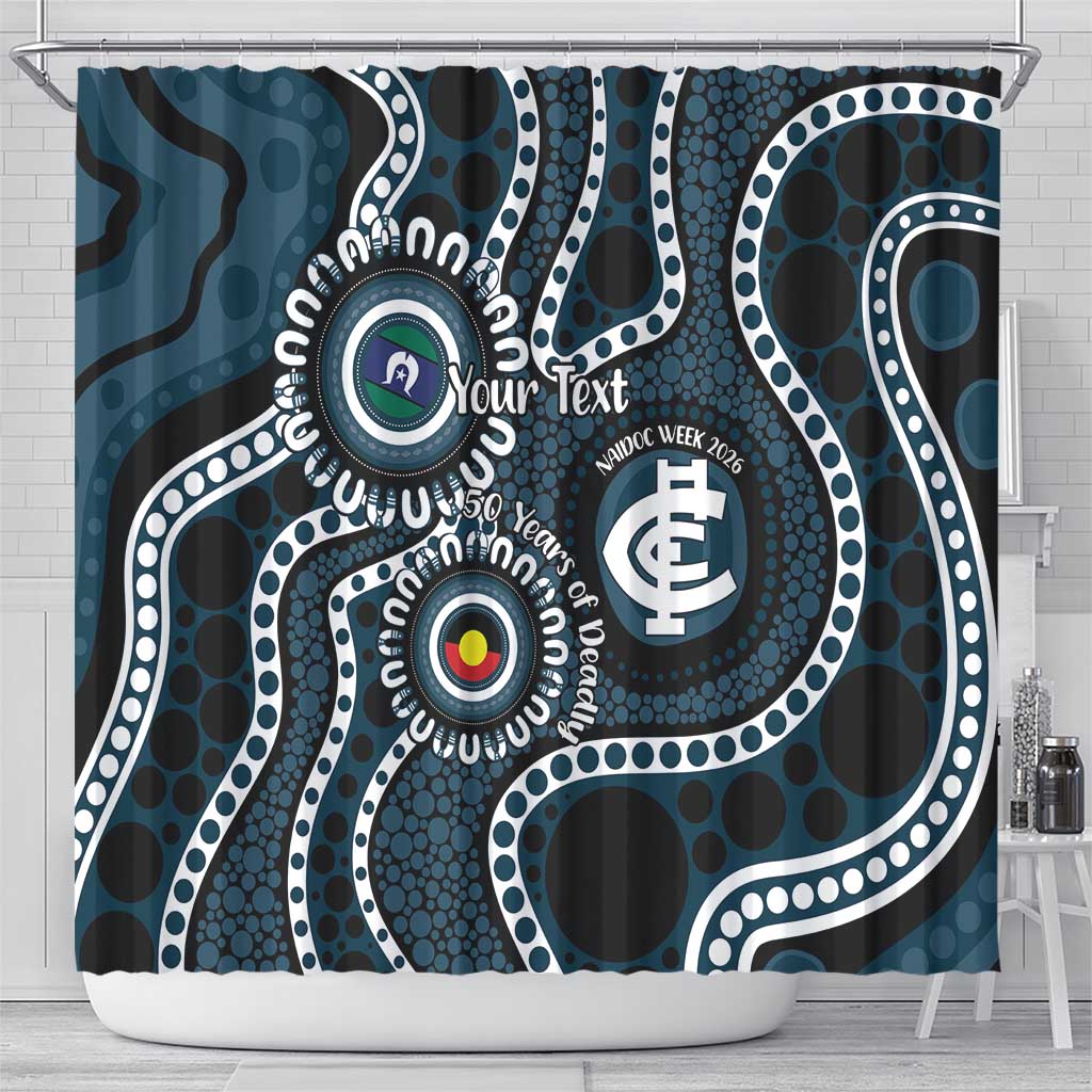 Carlton NAIDOC Week 2026 Personalised Shower Curtain 50 Years of Deadly Aboriginal Art