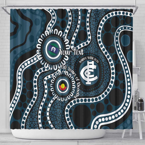 Carlton NAIDOC Week 2026 Personalised Shower Curtain 50 Years of Deadly Aboriginal Art
