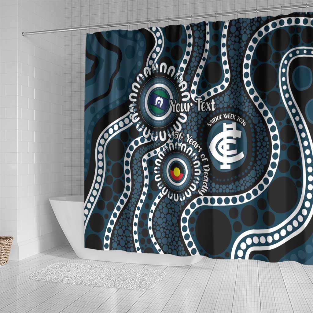 Carlton NAIDOC Week 2026 Personalised Shower Curtain 50 Years of Deadly Aboriginal Art