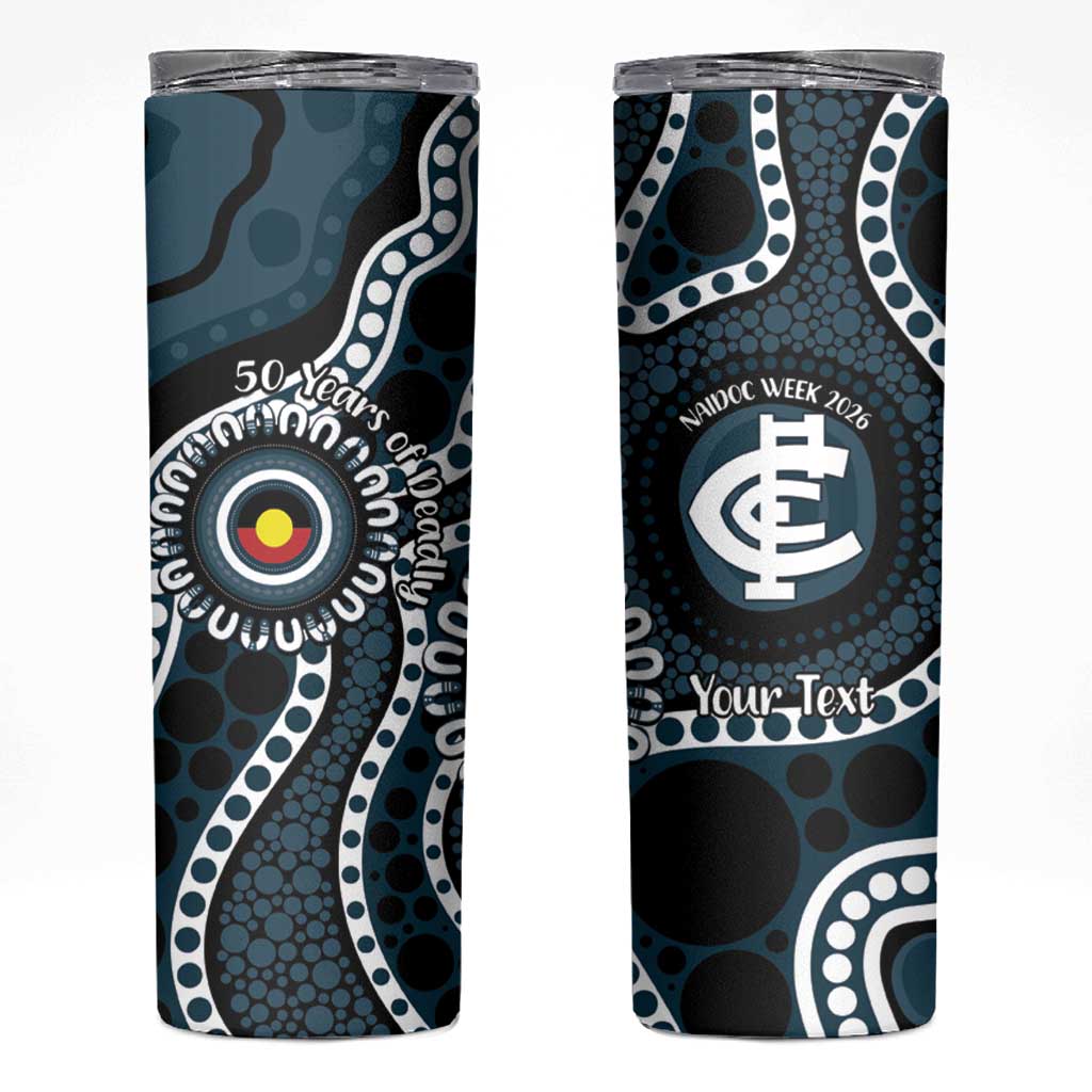 Carlton NAIDOC Week 2026 Personalised Skinny Tumbler 50 Years of Deadly Aboriginal Art