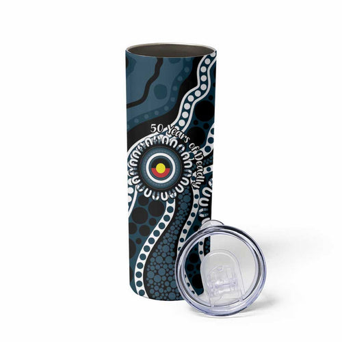 Carlton NAIDOC Week 2026 Personalised Skinny Tumbler 50 Years of Deadly Aboriginal Art