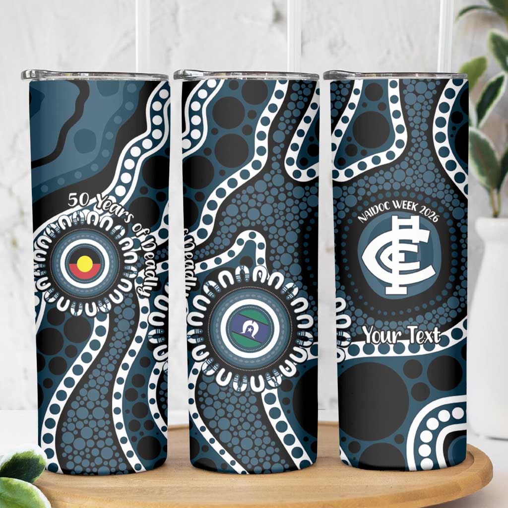 Carlton NAIDOC Week 2026 Personalised Skinny Tumbler 50 Years of Deadly Aboriginal Art