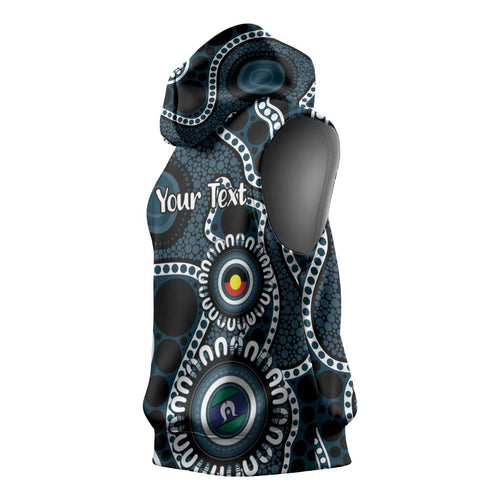 Carlton NAIDOC Week 2026 Personalised Sleeveless Hoodie 50 Years of Deadly Aboriginal Art