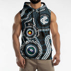 Carlton NAIDOC Week 2026 Personalised Sleeveless Hoodie 50 Years of Deadly Aboriginal Art