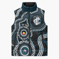 Carlton NAIDOC Week 2026 Personalised Sleeveless Puffer Jacket 50 Years of Deadly Aboriginal Art