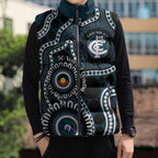 Carlton NAIDOC Week 2026 Personalised Sleeveless Puffer Jacket 50 Years of Deadly Aboriginal Art