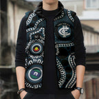 Carlton NAIDOC Week 2026 Personalised Sleeveless Puffer Jacket 50 Years of Deadly Aboriginal Art