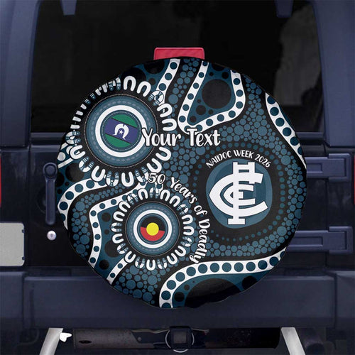 Carlton NAIDOC Week 2026 Personalised Spare Tire Cover 50 Years of Deadly Aboriginal Art