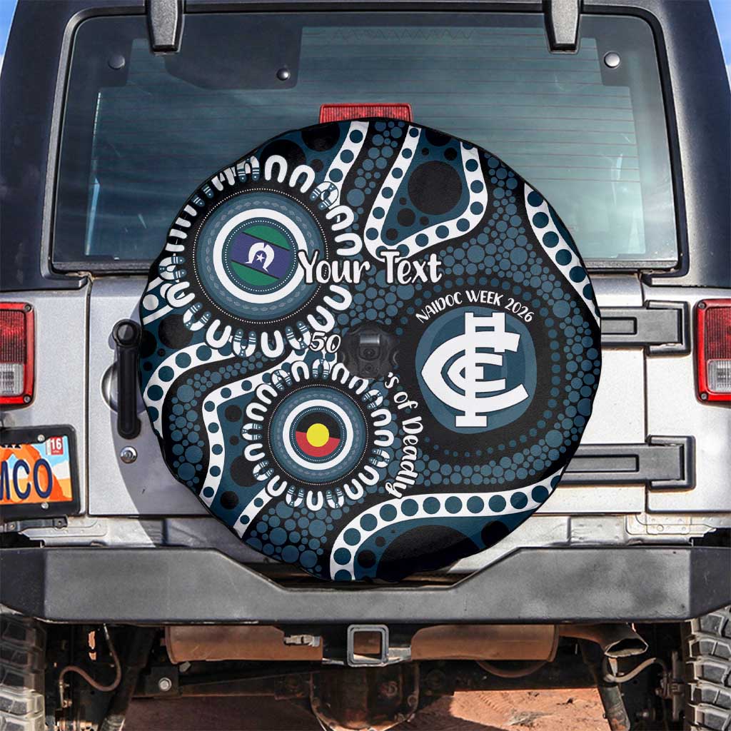 Carlton NAIDOC Week 2026 Personalised Spare Tire Cover 50 Years of Deadly Aboriginal Art