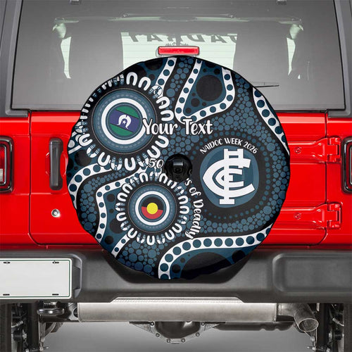 Carlton NAIDOC Week 2026 Personalised Spare Tire Cover 50 Years of Deadly Aboriginal Art