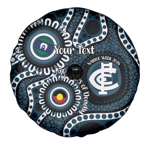 Carlton NAIDOC Week 2026 Personalised Spare Tire Cover 50 Years of Deadly Aboriginal Art