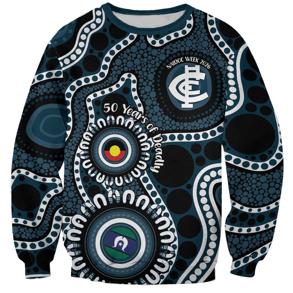 Carlton NAIDOC Week 2026 Personalised Sweatshirt 50 Years of Deadly Aboriginal Art
