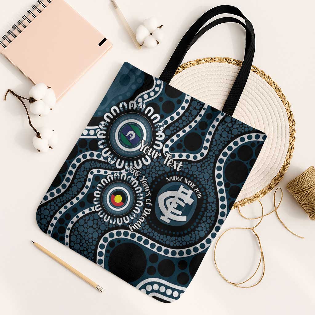Carlton NAIDOC Week 2026 Personalised Tote Bag 50 Years of Deadly Aboriginal Art