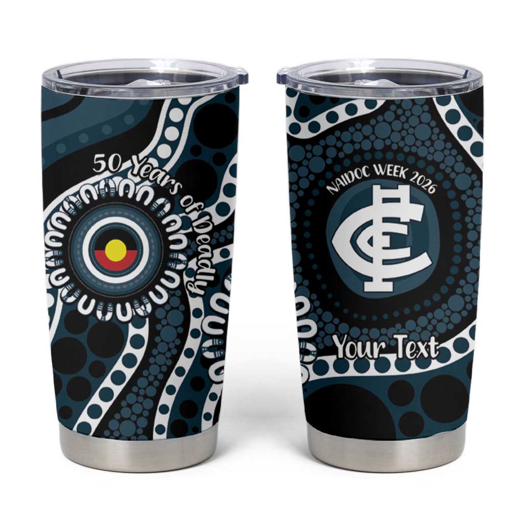 Carlton NAIDOC Week 2026 Personalised Tumbler Cup 50 Years of Deadly Aboriginal Art