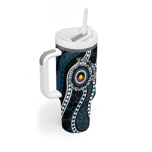 Carlton NAIDOC Week 2026 Personalised Tumbler With Handle 50 Years of Deadly Aboriginal Art