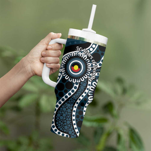 Carlton NAIDOC Week 2026 Personalised Tumbler With Handle 50 Years of Deadly Aboriginal Art