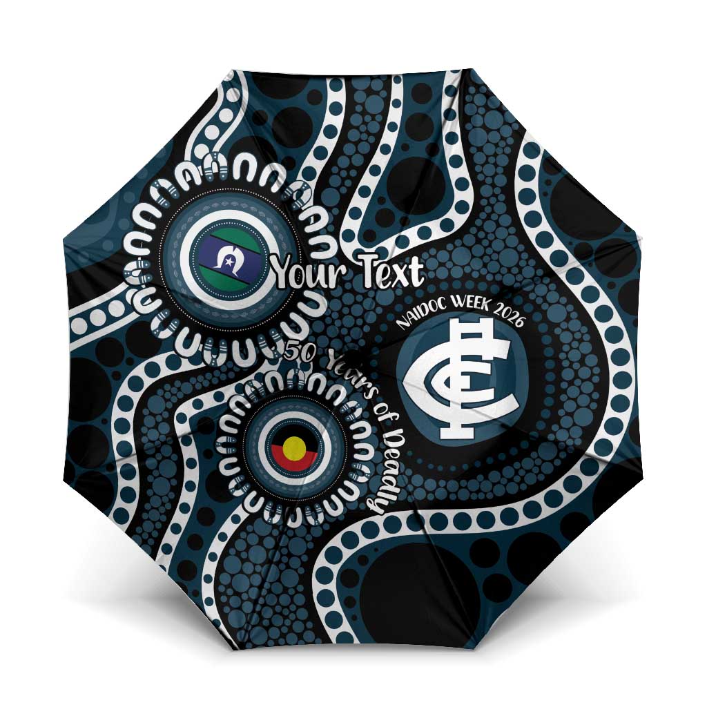 Carlton NAIDOC Week 2026 Personalised Umbrella 50 Years of Deadly Aboriginal Art