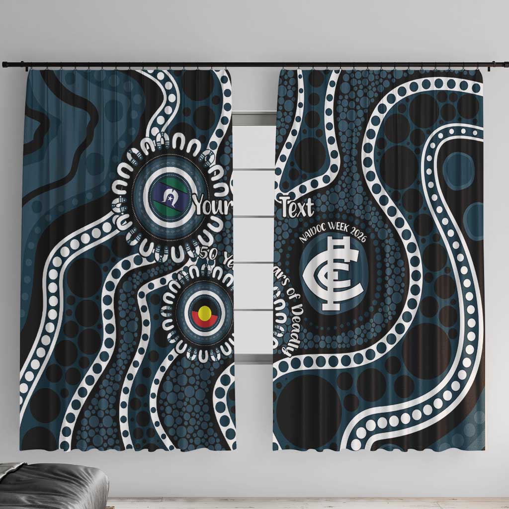 Carlton NAIDOC Week 2026 Personalised Window Curtain 50 Years of Deadly Aboriginal Art