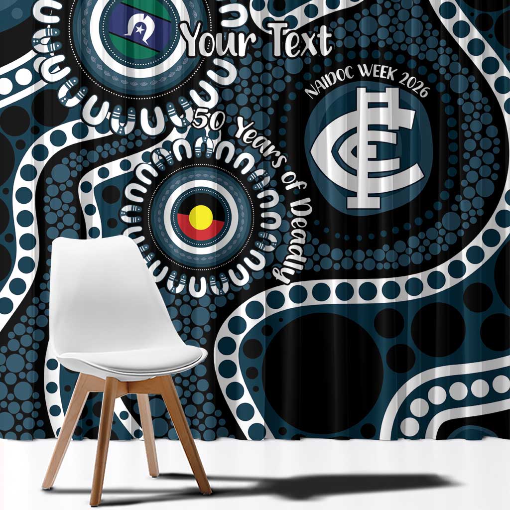 Carlton NAIDOC Week 2026 Personalised Window Curtain 50 Years of Deadly Aboriginal Art