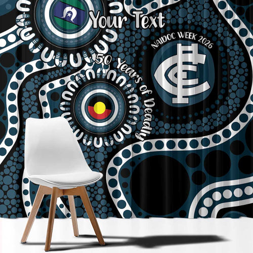 Carlton NAIDOC Week 2026 Personalised Window Curtain 50 Years of Deadly Aboriginal Art