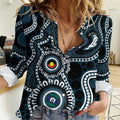 Carlton NAIDOC Week 2026 Personalised Women Casual Shirt 50 Years of Deadly Aboriginal Art