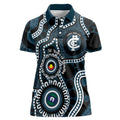 Carlton NAIDOC Week 2026 Personalised Women Polo Shirt 50 Years of Deadly Aboriginal Art